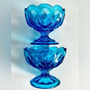 Vintage | Indiana Glass Pedestal Candy Dishes| Parfait Cups | Dessert Bowls | 2